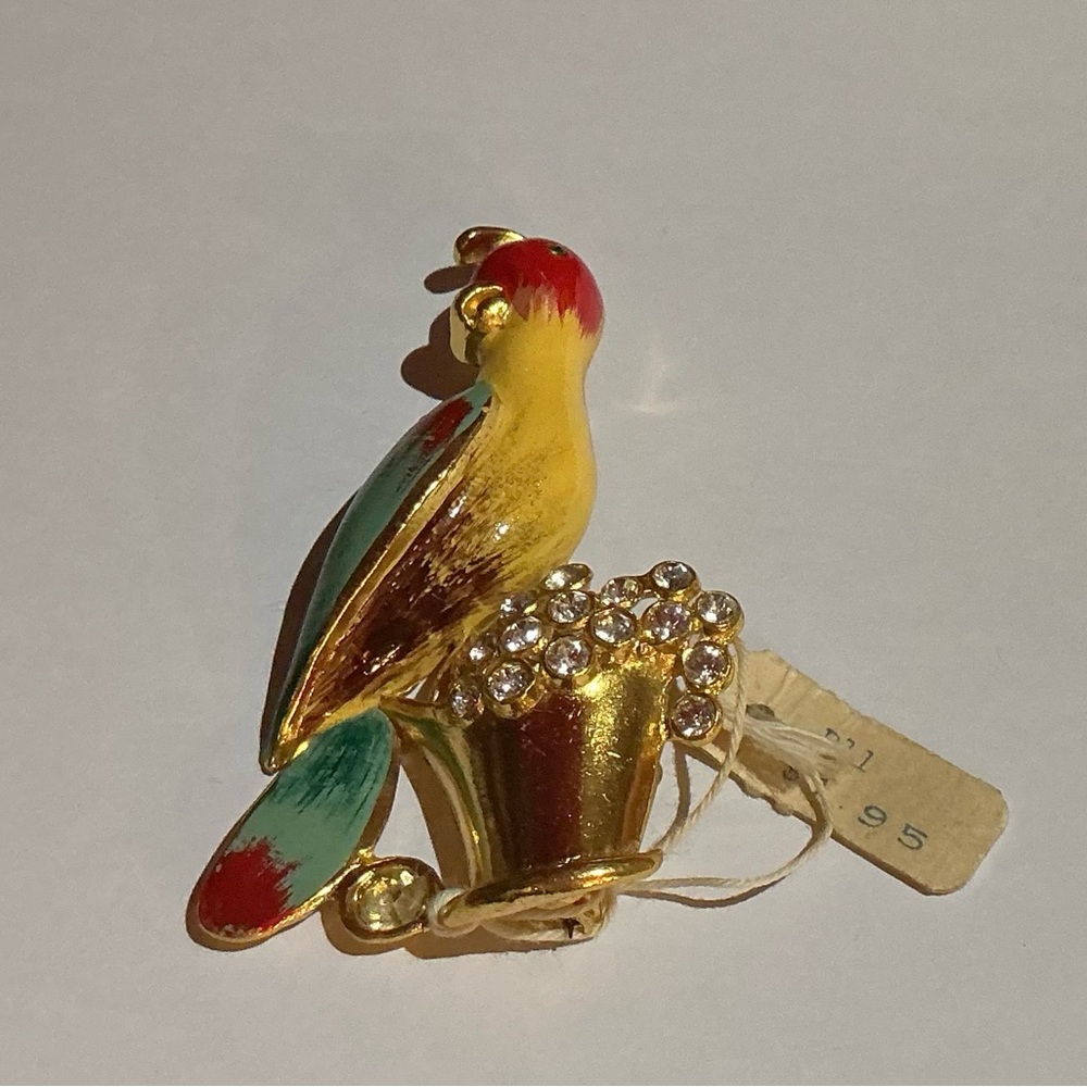 Vintage 1940’s Coro Colorful Bird New Old Stock with Tag